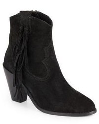 Ash Isha Suede Fringed Ankle Boots