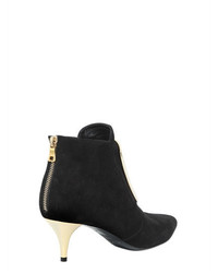 Balmain 55mm Marie Buckle Suede Ankle Boots