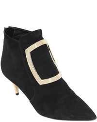 Balmain 55mm Marie Buckle Suede Ankle Boots
