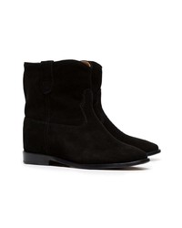 Isabel Marant Black Crisi Flat Suede Ankle Boots