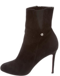 Christian Louboutin Black Suede Ankle Boots
