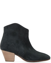 Isabel Marant Black Suede Dicker Ankle Boots