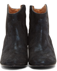 Isabel Marant Black Suede Dicker Boots