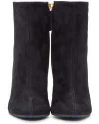 Giuseppe Zanotti Black Suede High Ankle Boots