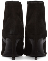 Saint Laurent Black Suede Paris Boots