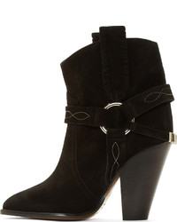 Isabel Marant Black Suede Rawson Ankle Boots