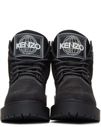 Kenzo Black Suede Sierra Boots