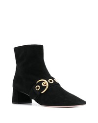 Prada Buckle Strap Pointed Boots