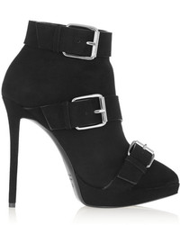 Giuseppe Zanotti Buckled Suede Ankle Boots