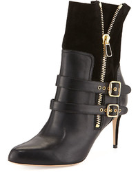 Paul Andrew Clio Double Buckled Ankle Boot Black