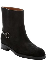 Gucci Cocoa Suede Horsebit Mid Ankle Boots