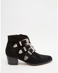 Asos Collection Ryder Suede Buckle Ankle Boots