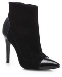 Alice + Olivia Dametrie Leather Suede Ankle Boots