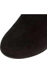 Dune Black Ophira Suede Almond Toe Ankle Boots
