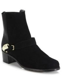 Stuart Weitzman Easystrap Suede Stretch Ankle Boots