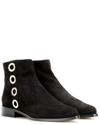 Chloé Embellished Suede Ankle Boots