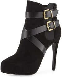 Charles David Fame Leather And Suede Platform Bootie