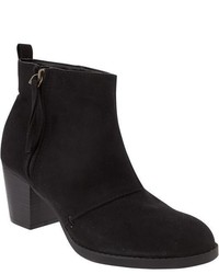 Old Navy Faux Suede Zip Ankle Boots