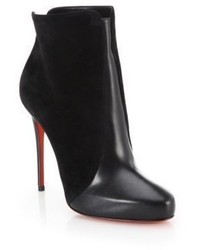 Christian Louboutin Geatanina Suede Leather Ankle Boots