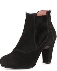 Andre Assous Gizmo Suede Ankle Boot Black
