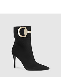 Gucci Rooney Suede Ankle Boot