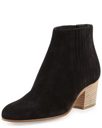 Vince Haider Gored Suede Ankle Boot Black