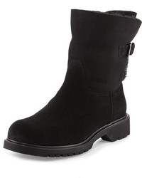La Canadienne Honey Shearling Ankle Boot Black