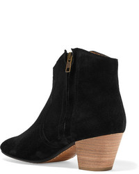 Etoile Isabel Marant Isabel Marant Toile Dicker Suede Ankle Boots Black
