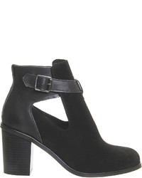 Office Jade Suede Cutout Heeled Ankle Boots