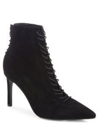 Liza Suede Lace Up Point Toe Booties