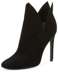 Madison Winged Suede Bootie Black