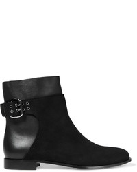 Jimmy Choo Major Suede And Leather Ankle Boots Black