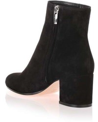Gianvito Rossi Margaux Black Suede Ankle Boot