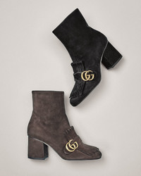 Gucci Marmont Suede 75mm Ankle Boot