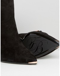 Ted Baker Maryne Buckle Point Suede Heeled Ankle Boots
