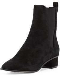 Ash Mira Suede Pointed Toe Bootie Black