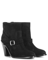 Saint Laurent New Western 80 Suede Ankle Boots