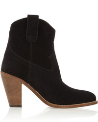 Saint Laurent New Western Suede Ankle Boots