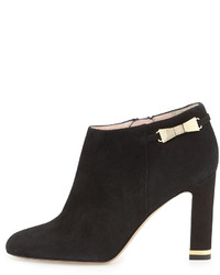 Kate Spade New York Aldaz Suede Bow Ankle Bootie Black