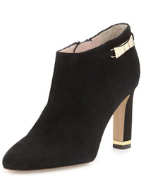 Kate Spade New York Aldaz Suede Bow Ankle Bootie Black