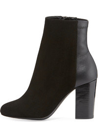 Delman Nyla Suede Ankle Boot Black
