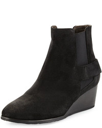 Coclico Oddly Suede Wedge Bootie Hammer Black