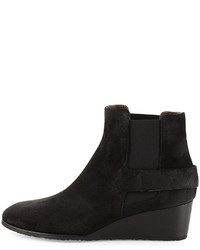 Coclico Oddly Suede Wedge Bootie Hammer Black