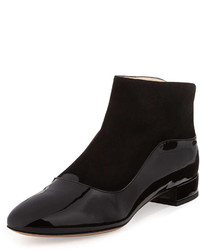Giorgio Armani Patentsuede Ankle Boot Black