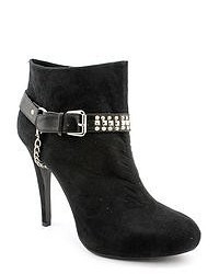 Pazzo Sway Black Faux Suede Fashion Ankle Boots