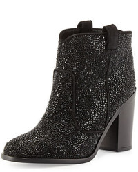 Laurence Dacade Pete Strass Suede Ankle Boot Black