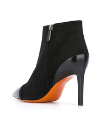 Santoni Pointed Toe Cap Ankle Boots