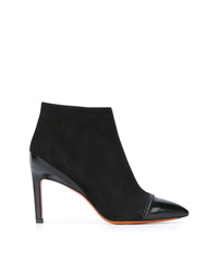 Santoni Pointed Toe Cap Ankle Boots