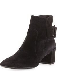 Roger Vivier Polly Suede Side Buckle Ankle Boot
