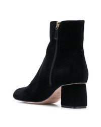 RED Valentino Red Block Heel Ankle Boots